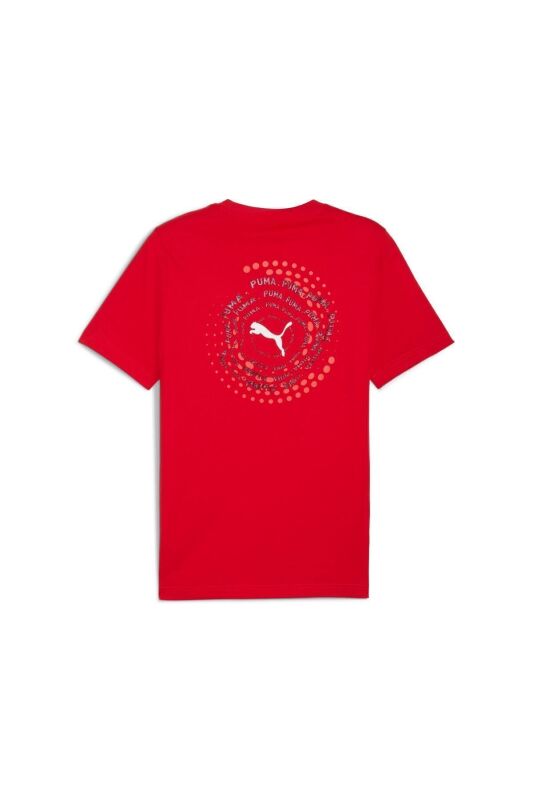 Puma Graphic Kırmızı Erkek Tshirt - 4