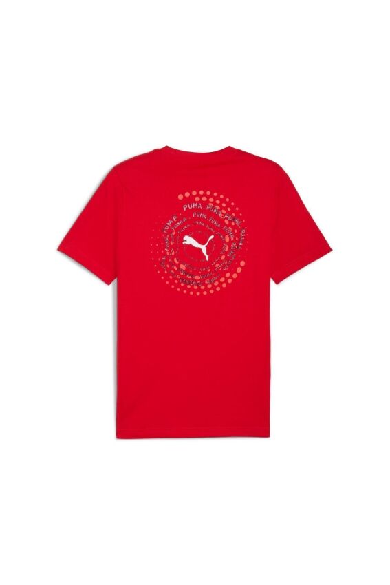 Puma Graphic Kırmızı Erkek Tshirt - 4