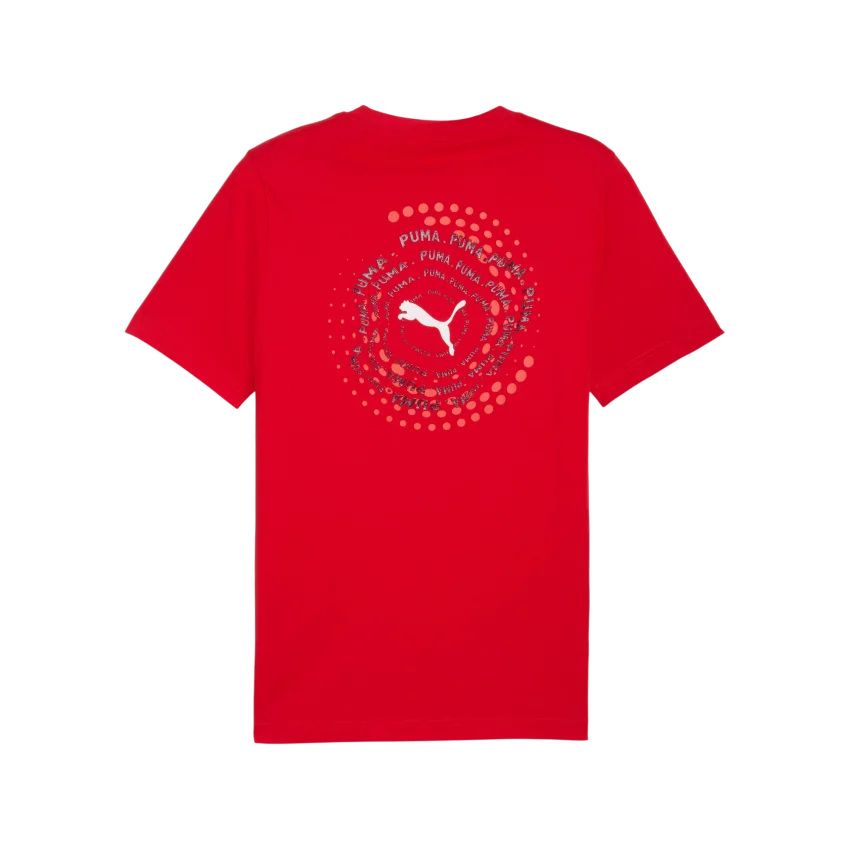 Puma Graphic Kırmızı Erkek Tshirt - 4