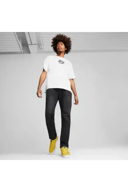 Puma GRAPHICS Bicycle Kick Tee BEYAZ Erkek Tshirt - 2