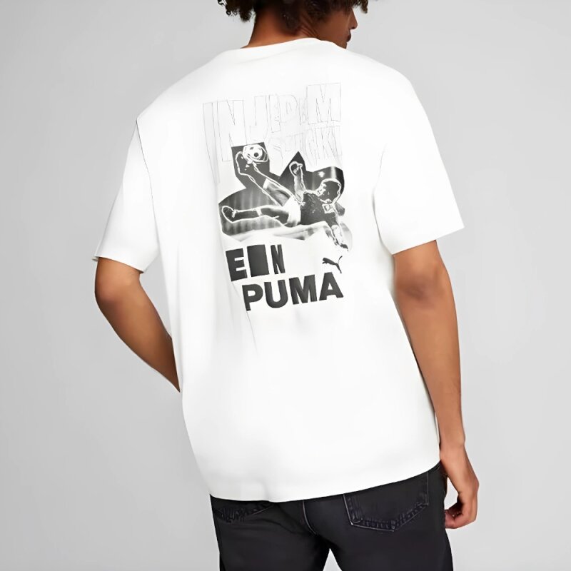 Puma Graphics Bicycle Kick Tee Beyaz Erkek Tshirt - Puma (1)