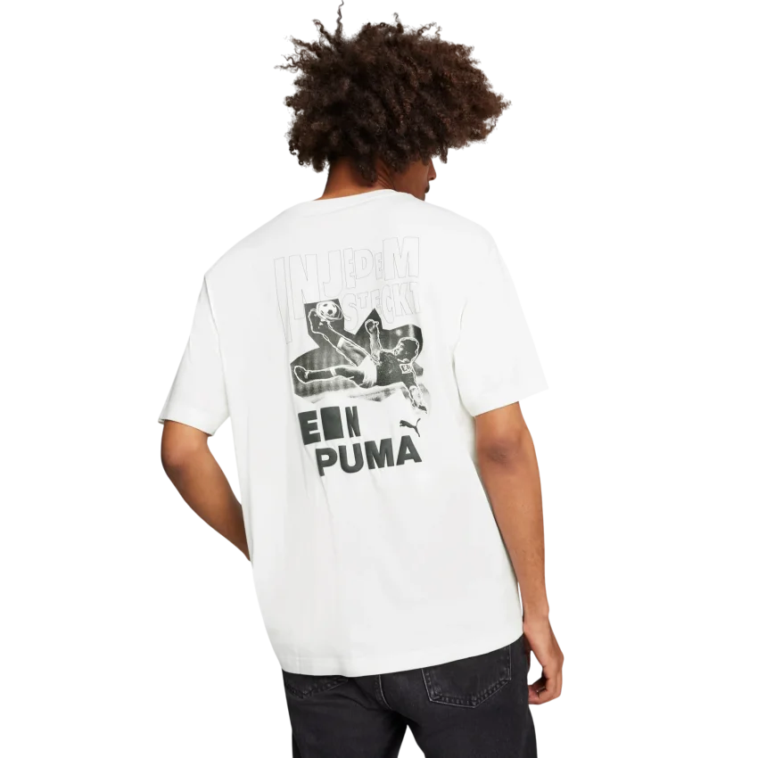 Puma Graphics Bicycle Kick Tee Beyaz Erkek Tshirt - 2