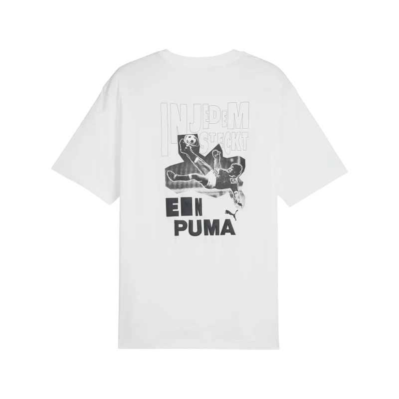 Puma Graphics Bicycle Kick Tee Beyaz Erkek Tshirt - 3