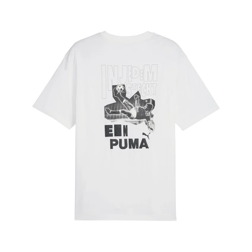 Puma Graphics Bicycle Kick Tee Beyaz Erkek Tshirt - 3