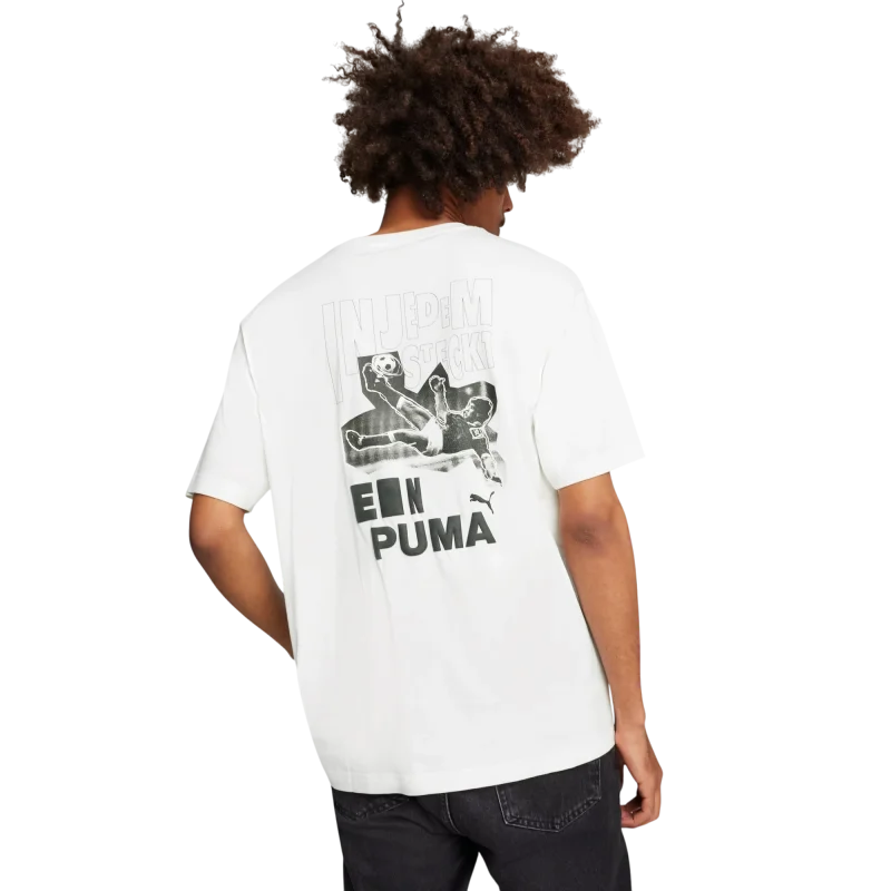 Puma Graphics Bicycle Kick Tee Beyaz Erkek Tshirt - Puma (1)
