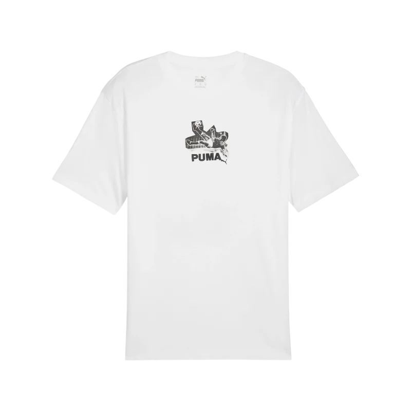 Puma Graphics Bicycle Kick Tee Beyaz Erkek Tshirt - 4