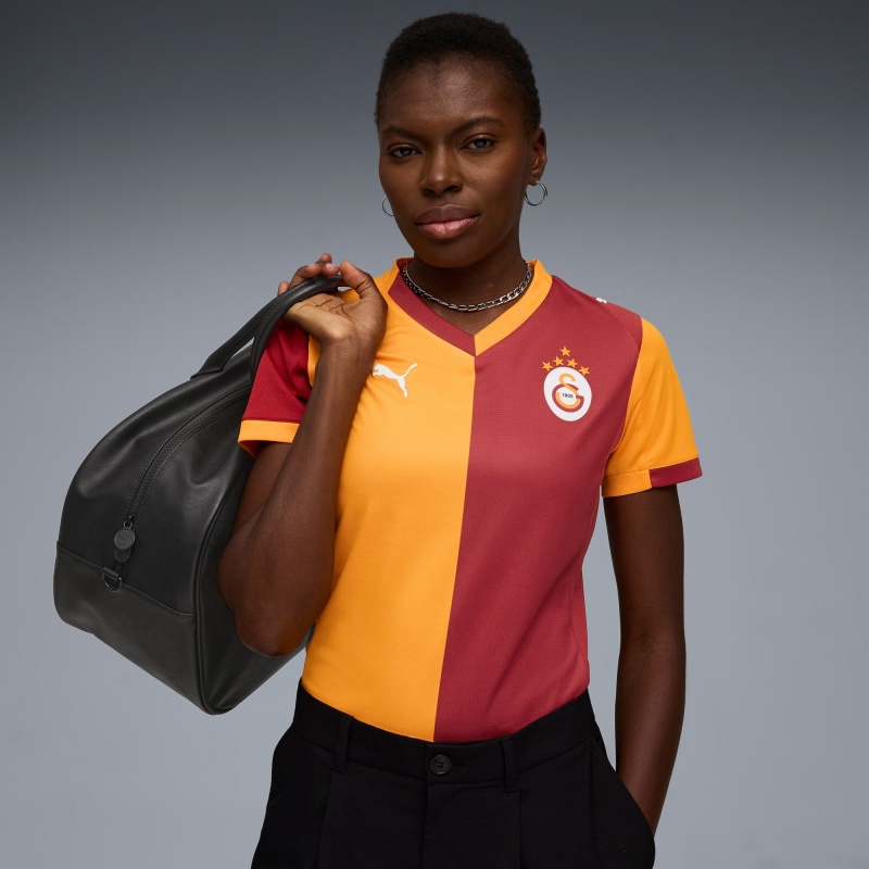 Puma GSK Home Jersey Rep. W w/o S Sarı-Kırmızı Kadın Forma - 4
