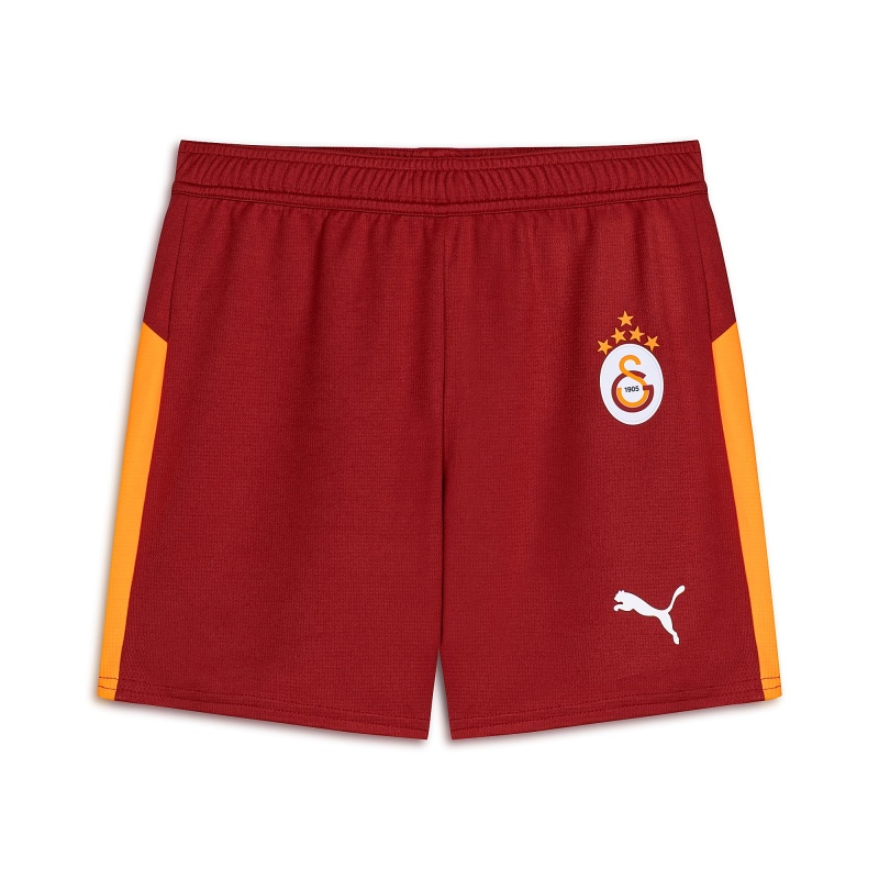 Puma GSK Shorts Rep Jr w/b w/oS Sarı-Kırmızı Çocuk Şort - Puma