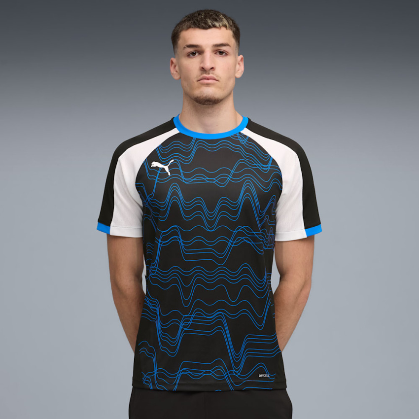 Puma IndividualLiga Graphic Siyah-Beyaz Erkek Forma - 1