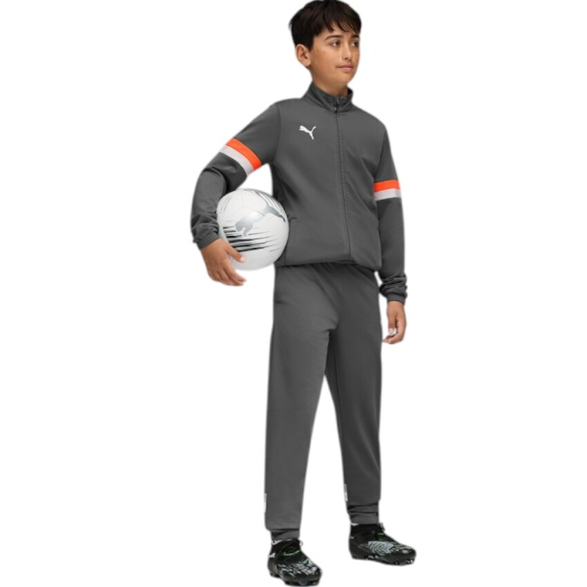 Puma IndividualRise Tracksuit Jr Gri Çocuk Eşofman Takımı - 1