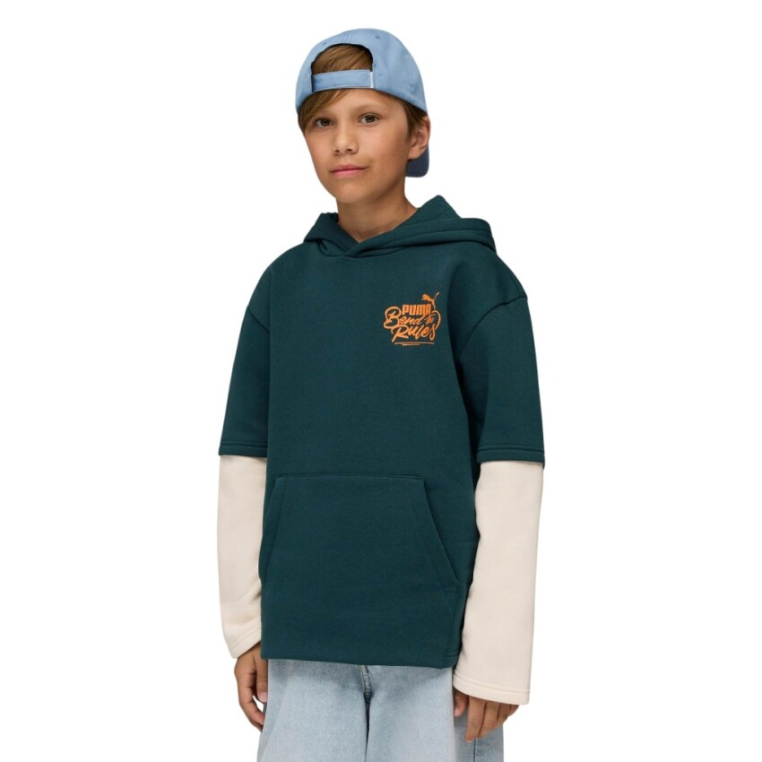 Puma MID90s Layered Yeşil Çocuk Sweatshirt - 1