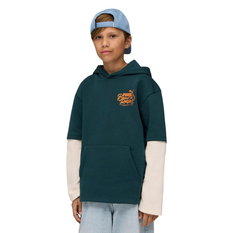 Puma MID90s Layered Yeşil Çocuk Sweatshirt - Puma