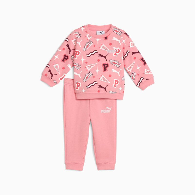 Puma Minicats Crew Pembe Çocuk Eşofman Takımı - Puma