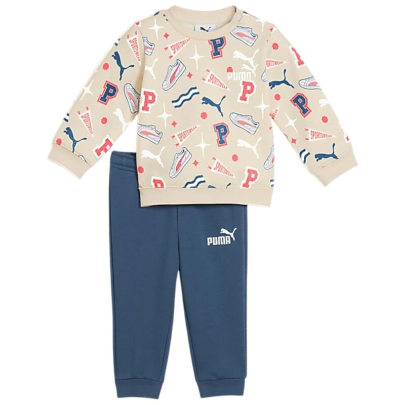 Puma Minicats Crew Set Bej Çocuk Eşofman Takımı - 1