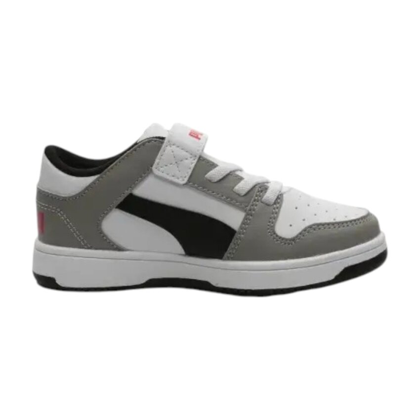 Puma Pm Rebound Layup Lo SL V PS Beyaz-Gri Çocuk Günlük Ayakkabı - 1