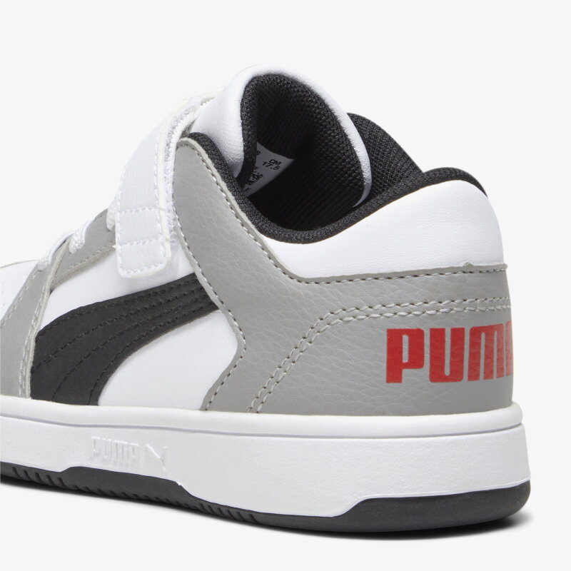 Puma Pm Rebound Layup Lo SL V PS Beyaz-Gri Çocuk Günlük Ayakkabı - 6