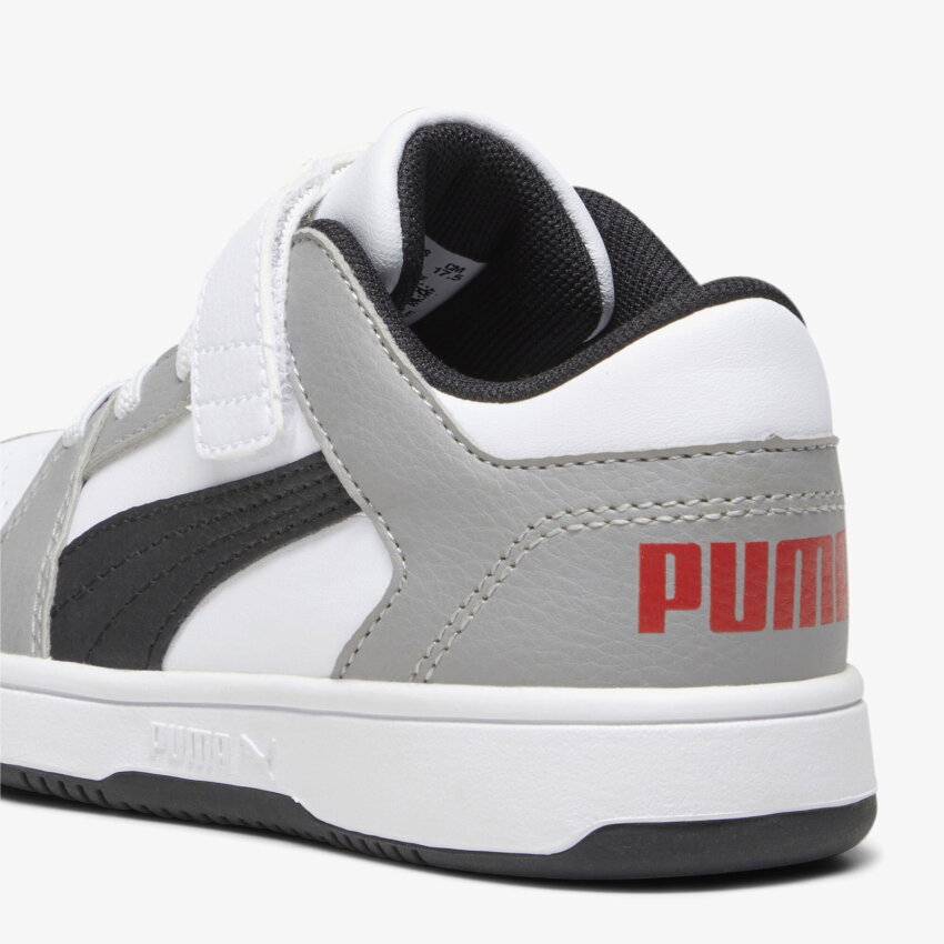 Puma Pm Rebound Layup Lo SL V PS Beyaz-Gri Çocuk Günlük Ayakkabı - 6