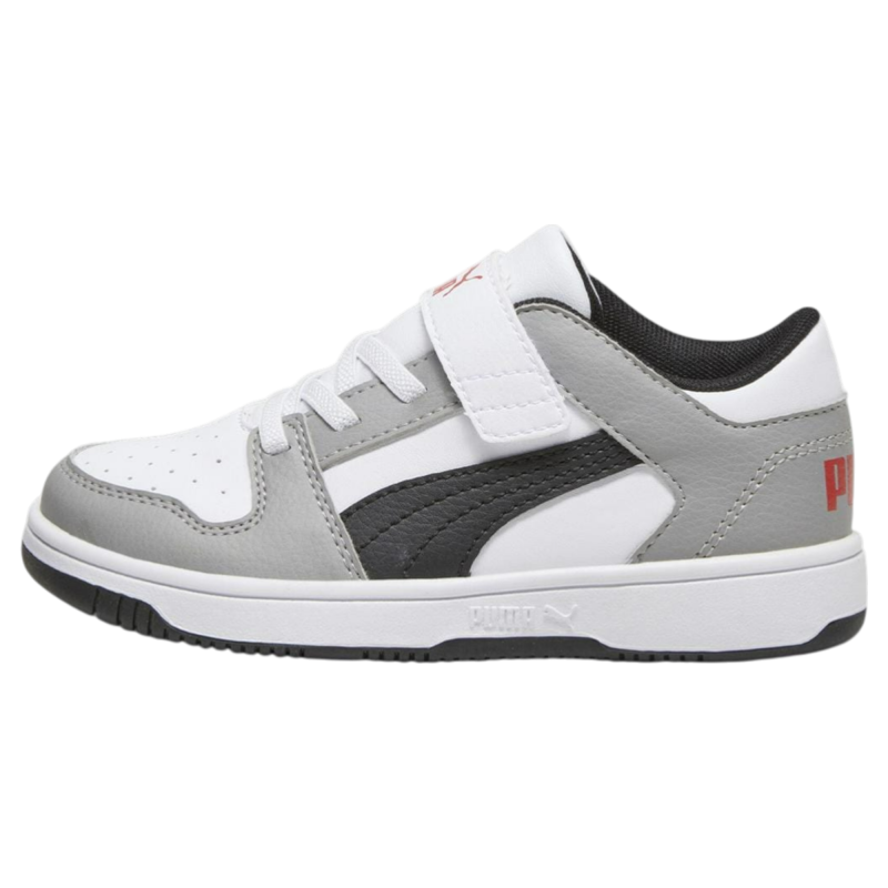 Puma Pm Rebound Layup Lo SL V PS Beyaz-Gri Çocuk Günlük Ayakkabı - 2