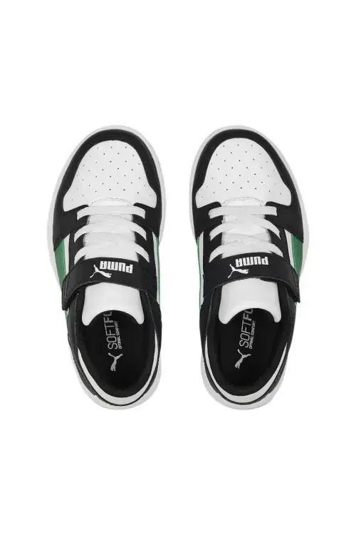 Puma Rebound Lay-Up Lo Bantlı Beyaz Çocuk Günlük Ayakkabı - 3