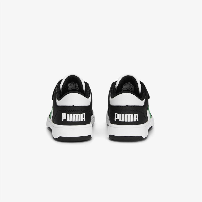 Puma Rebound Lay-Up Lo Bantlı Beyaz Çocuk Günlük Ayakkabı - 5