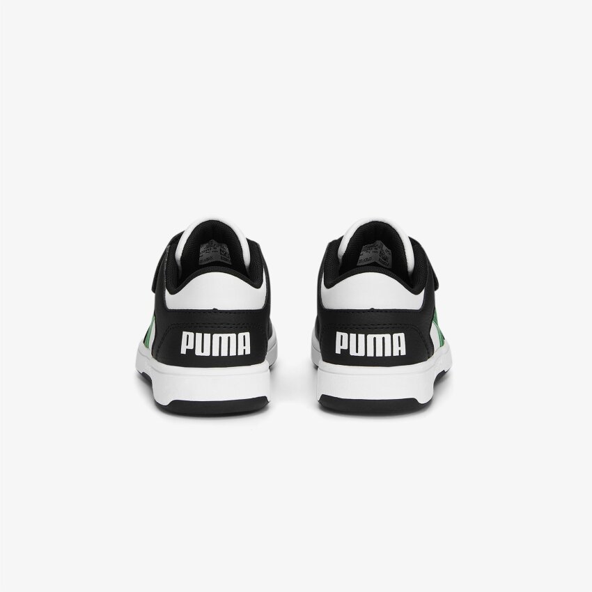 Puma Rebound Lay-Up Lo Bantlı Beyaz Çocuk Günlük Ayakkabı - 5