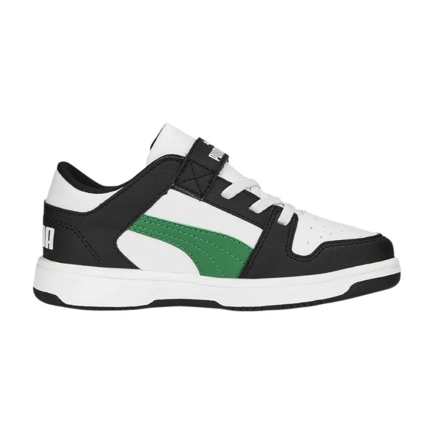 Puma Rebound Lay-Up Lo Bantlı Beyaz Çocuk Günlük Ayakkabı - 1