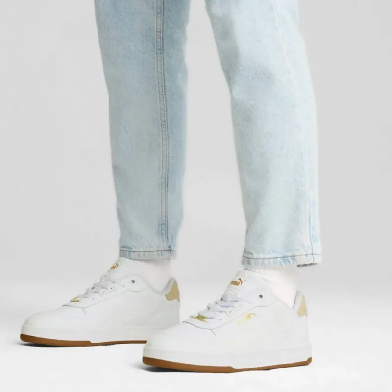 Puma Puma Caven 2.0 Lux Beyaz-Bej Erkek Günlük Ayakkabı - 4