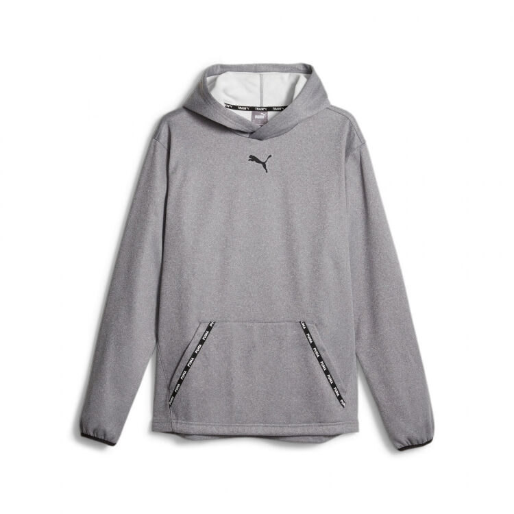 Puma Puma Fit Taped PWRFLEECE Hoodie Gri Erkek Eşofman Üstü - 5