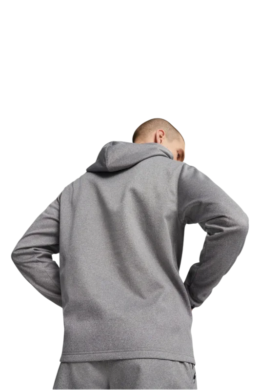 Puma Puma Fit Taped PWRFLEECE Hoodie Gri Erkek Eşofman Üstü - 3