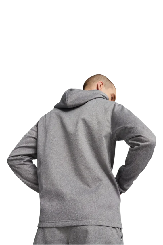 Puma Puma Fit Taped PWRFLEECE Hoodie Gri Erkek Eşofman Üstü - 3