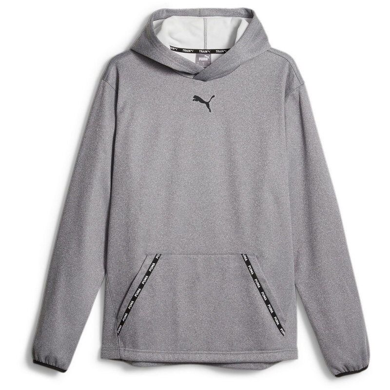 Puma Puma Fit Taped PWRFLEECE Hoodie Gri Erkek Eşofman Üstü - 5