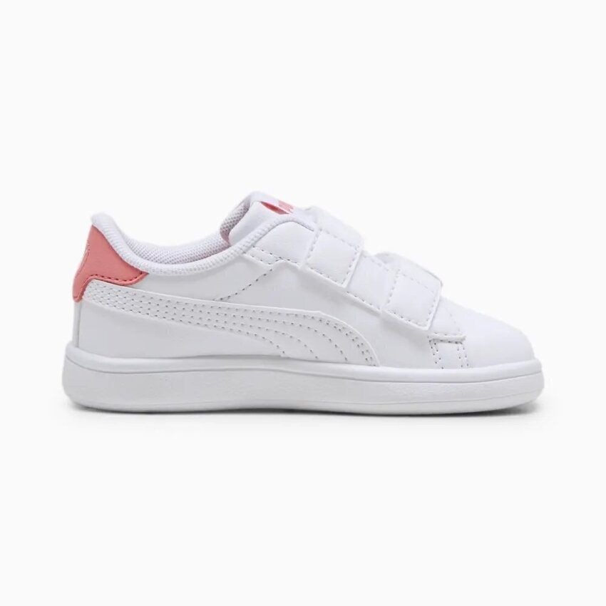 Puma Puma Smash 3.0 Badges V Inf Beyaz-Pembe Çocuk Günlük Ayakkabı - 5