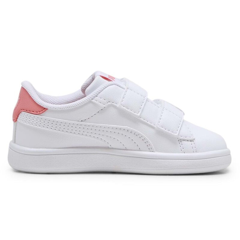 Puma Puma Smash 3.0 Badges V Inf Beyaz-Pembe Çocuk Günlük Ayakkabı - 2