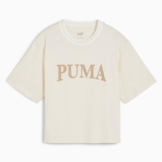 Puma PUMA SQUAD Graphic Tee Bej Kadın Tshirt - 1