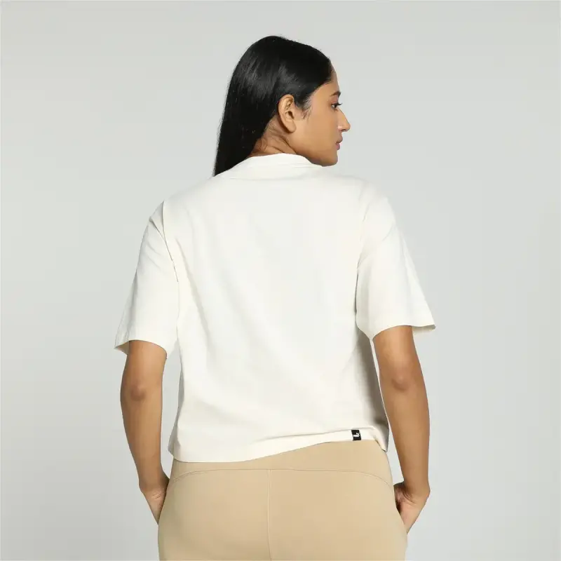 Puma PUMA SQUAD Graphic Tee Bej Kadın Tshirt - 4