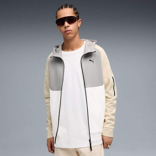 Puma Pumatech FZ Hoodie Bej Erkek Sweatshirt - Puma