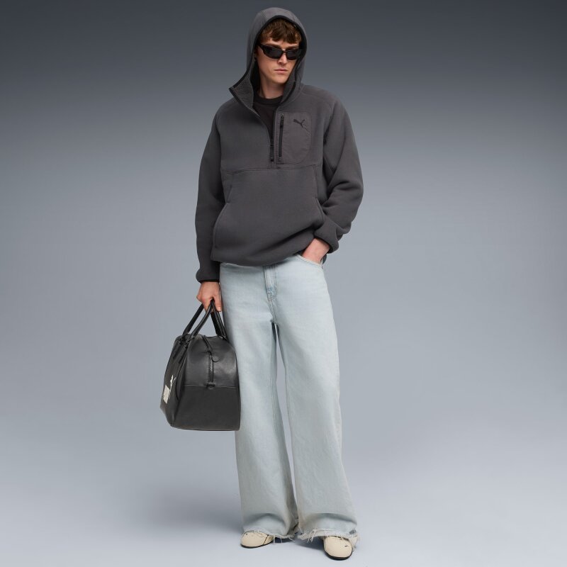 Puma Pumatech Half Zip Hoodie Gri Erkek Sweatshirt - Puma