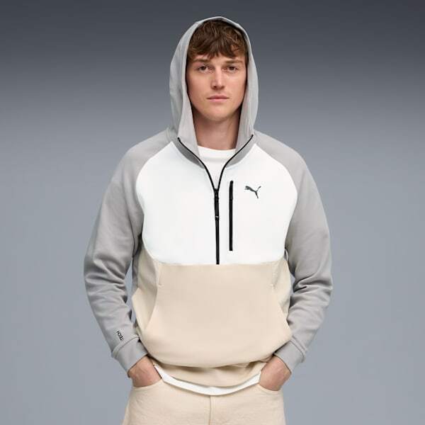 Puma Pumatech Half Zip Hoodie Gri Erkek Sweatshirt - Puma