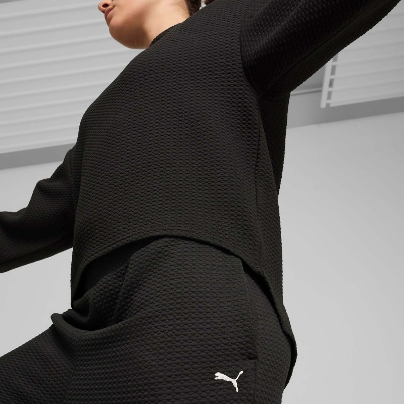 Puma Q4 Studio Textured Hoody Siyah Erkek Sweatshirt - 5