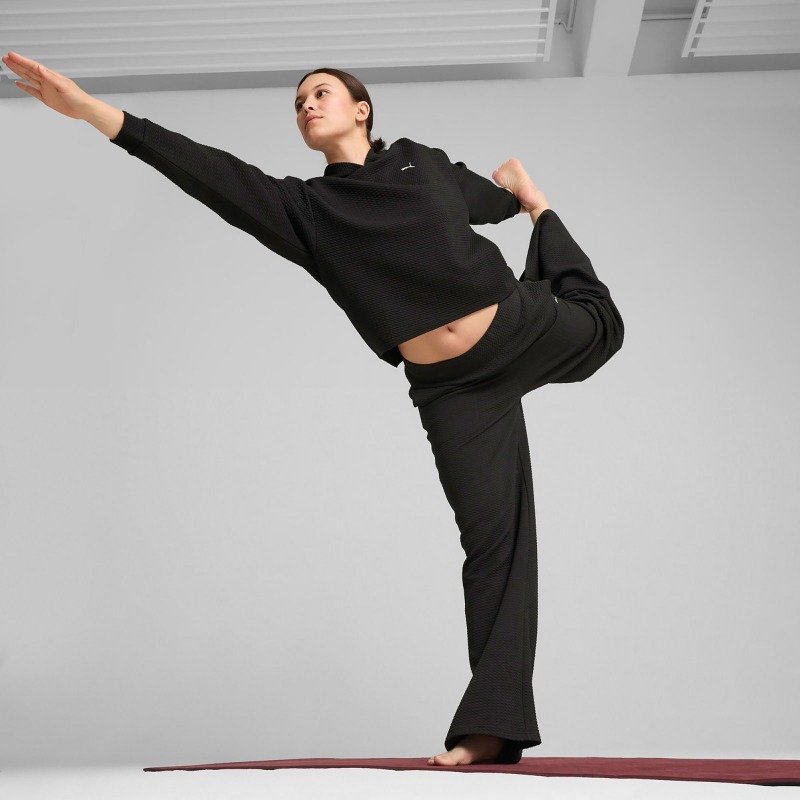 Puma Q4 Studio Textured Hoody Siyah Erkek Sweatshirt - 3