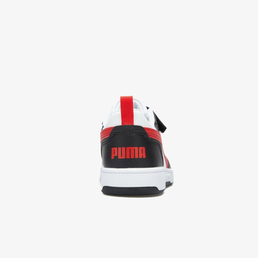 Puma Rebound V6 Beyaz-Kırmızı Çocuk Günlük Ayakkabı - 3