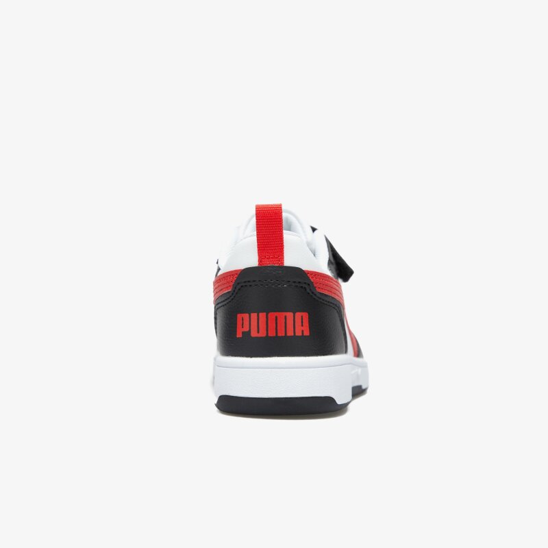 Puma Rebound V6 Beyaz-Kırmızı Çocuk Günlük Ayakkabı - 3
