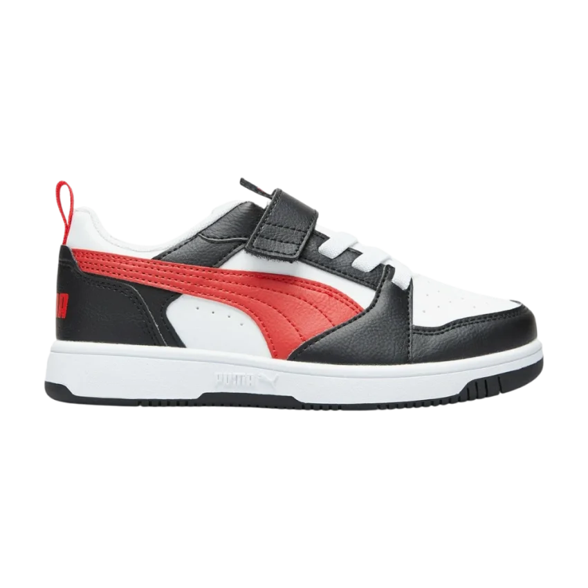 Puma Rebound V6 Beyaz-Kırmızı Çocuk Günlük Ayakkabı - 1
