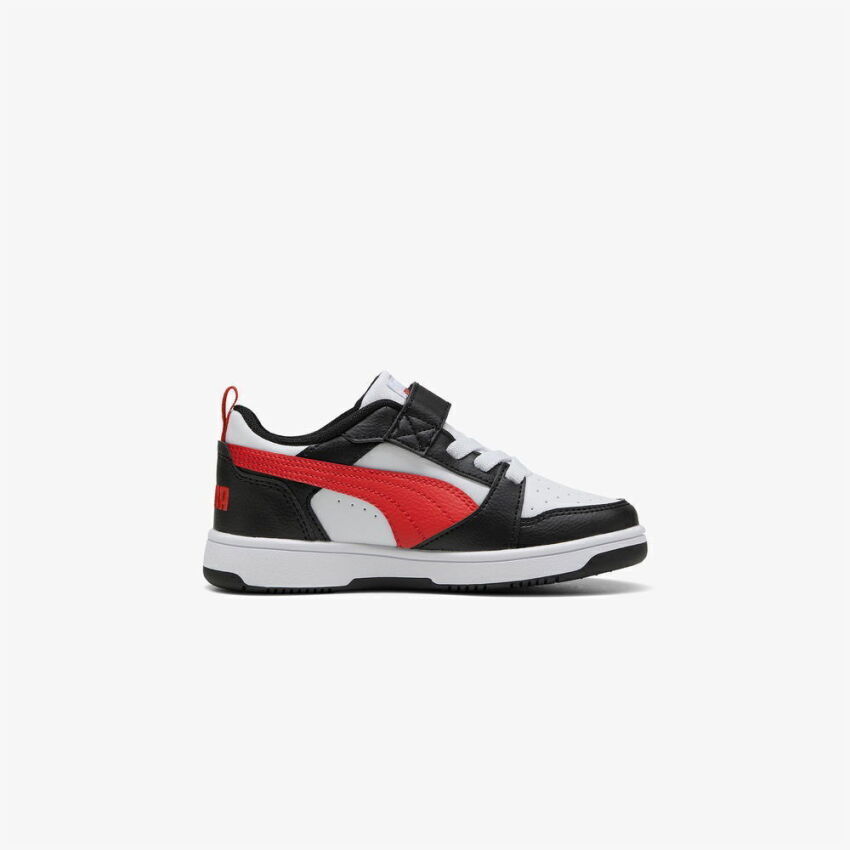 Puma Rebound V6 Beyaz-Kırmızı Çocuk Günlük Ayakkabı - 1