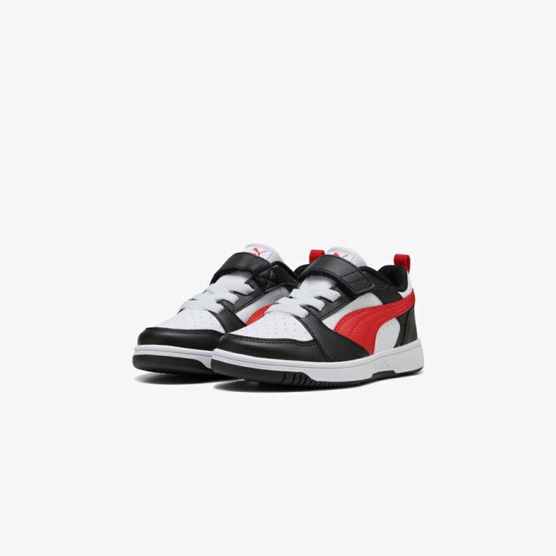 Puma Rebound V6 Beyaz-Kırmızı Çocuk Günlük Ayakkabı - 3