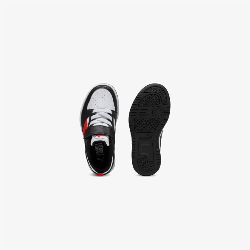 Puma Rebound V6 Beyaz-Kırmızı Çocuk Günlük Ayakkabı - 4