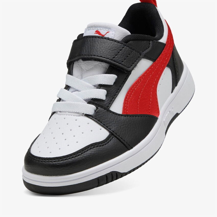 Puma Rebound V6 Beyaz-Kırmızı Çocuk Günlük Ayakkabı - 5