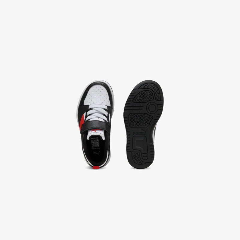 Puma Rebound V6 Beyaz-Kırmızı Çocuk Günlük Ayakkabı - 4