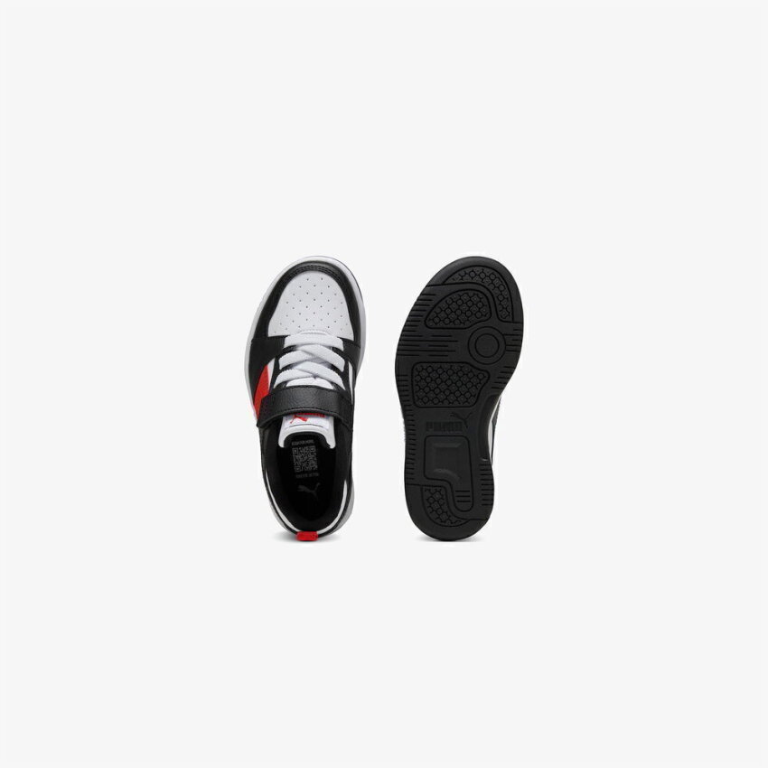 Puma Rebound V6 Beyaz-Kırmızı Çocuk Günlük Ayakkabı - 4