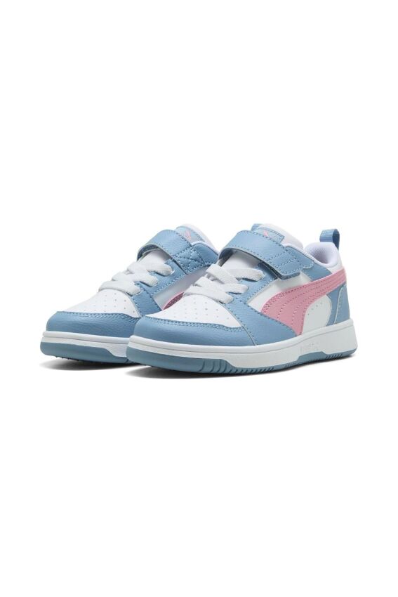 Puma Rebound V6 Beyaz-Pembe Çocuk Günlük Ayakkabı - 4